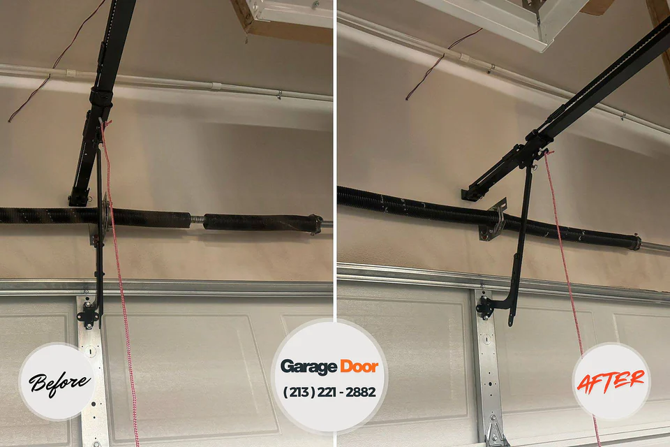 Before and after: garage door repair Bogalusa, LA